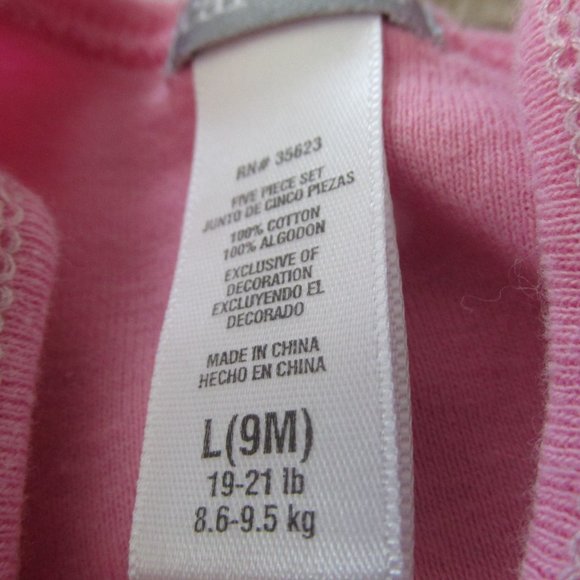 Carters One Piece Onesie Girls Size 9M Pink Mommys Little Princess Short‎ Sleeve - Picture 3 of 4